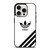 ADIDAS LOGO WHITE CLASSIC STRIPES iPhone 15 Pro Case Cover