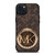 MICHAEL KORS LOGO MK BROWN WALLET iPhone 15 Plus Case Cover