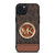 MICHAEL KORS LOGO MK WALLET BROWN iPhone 15 Plus Case Cover