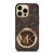 MICHAEL KORS LOGO MK BROWN WALLET iPhone 14 Pro Max Case Cover