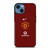 MANCHESTER UNITED FC LOGO FOOTBALL VODAFONE JERSEY iPhone 14 Case Cover