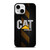 CATERPILLAR TRACTOR LOGO YELLOW METAL TRIPE iPhone 13 Mini Case Cover