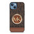 MICHAEL KORS LOGO MK WALLET BROWN iPhone 13 Case Cover