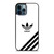 ADIDAS LOGO WHITE CLASSIC STRIPES iPhone 12 Pro Max Case Cover