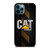 CATERPILLAR TRACTOR LOGO YELLOW METAL TRIPE iPhone 12 Pro Max Case Cover