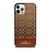COACH NEW YORK ICON BROWN LOGO iPhone 12 Pro Case Cover