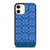 COACH NEW YORK LOGO PATTERN BLUE EMBLEM iPhone 12 Case Cover