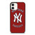 NEW YORK YANKEES BASEBALL LOGO RED iPhone 12 Case Cover