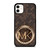 MICHAEL KORS LOGO MK BROWN WALLET iPhone 11 Case Cover