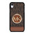 MICHAEL KORS LOGO MK WALLET BROWN iPhone XR Case Cover