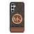 MICHAEL KORS LOGO MK WALLET BROWN Samsung Galaxy S23 FE Case Cover