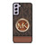 MICHAEL KORS LOGO MK WALLET BROWN Samsung Galaxy S21 FE Case Cover