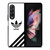 ADIDAS LOGO WHITE CLASSIC STRIPES Samsung Galaxy Z Fold 3 Case Cover