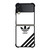 ADIDAS LOGO WHITE CLASSIC STRIPES Samsung Galaxy Z Flip 3 Case Cover
