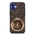 MICHAEL KORS LOGO MK BROWN WALLET iPhone 16 Case Cover