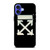 OFF WHITE TAPE LOGO iPhone 16 Case Cover
