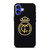 REAL MADRID CF LOGO BLACK iPhone 16 Case Cover