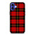 RED BLACK TARTAN PATTERN iPhone 16 Case Cover