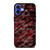 RED BLACK TIE DYE PATTERN iPhone 16 Case Cover