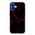 RED NEON LIGHTNING PATTERN iPhone 16 Case Cover