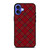 RED TARTAN CROSS PLAID iPhone 16 Case Cover