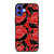 ROSE RED AND BLACK PATTERN iPhone 16 Case Cover