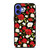 SEAMLESS RED WHITE ROSE PATTERN iPhone 16 Case Cover