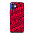 WAVY RED PATTERN iPhone 16 Case Cover