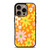 FLOWER POWER ORANGE PATTERN iPhone 16 Pro Case Cover