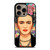 FRIDA KAHLO FACE COLORFUL ART iPhone 16 Pro Case Cover