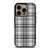 GREY CHECK FABRIC TEXTURES iPhone 16 Pro Case Cover