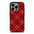 RED TARTAN CROSS PATTERN iPhone 16 Pro Case Cover