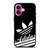 ADIDAS LOGO BLACK RETRO iPhone 16 Plus Case Cover
