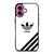 ADIDAS LOGO WHITE CLASSIC STRIPES iPhone 16 Plus Case Cover