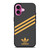 ADIDAS ORIGINALS STRIPES BLACK ORANGE iPhone 16 Plus Case Cover