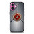 ALABAMA CRIMSON TIDE METAL LOGO iPhone 16 Plus Case Cover