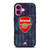 ARSENAL FOOTBALL CLUB ADIDAS iPhone 16 Plus Case Cover