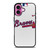 ATLANTA BRAVES BASEBALL LOGO iPhone 16 Plus Case Cover