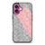BINARY CODE HALF HEART PATTERN iPhone 16 Plus Case Cover