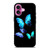 BLUE BUTTERFLY ART iPhone 16 Plus Case Cover