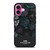 COACH NEW YORK BLACK TEA ROSE iPhone 16 Plus Case Cover