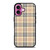 CREAM TARTAN PATTERN iPhone 16 Plus Case Cover