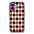 DIAMOND RED BACK PATTERN iPhone 16 Plus Case Cover