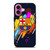 FC BARCELONA ART LOGO iPhone 16 Plus Case Cover