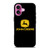 JOHN DEERE YELLOW BLACK iPhone 16 Plus Case Cover