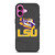 LSU TIGERS LEATHER LOGO iPhone 16 Plus Case Cover