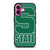 MICHIGAN STATE SPARTANS LOGO FOOTBALL EMBLEM iPhone 16 Plus Case Cover