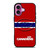 MONTREAL LES CANADIENS STRIPED LOGO iPhone 16 Plus Case Cover