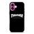 THRASHER SKATEBOARD MAGAZINE BLACK iPhone 16 Plus Case Cover