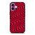 WAVY RED PATTERN iPhone 16 Plus Case Cover